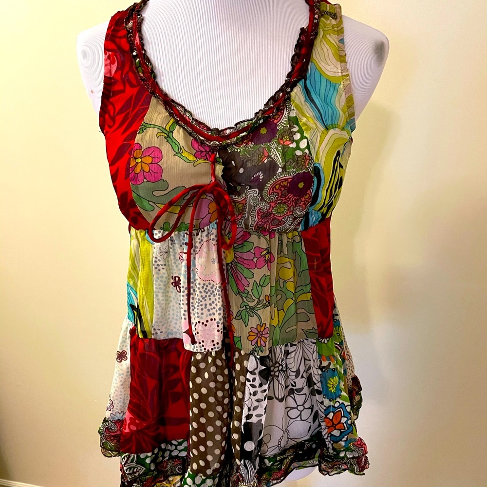 Miss Sixty patchwork breezy tank top